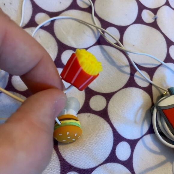 Fun hamburger fries and soda headphones Never Used. - Picture 3 of 5